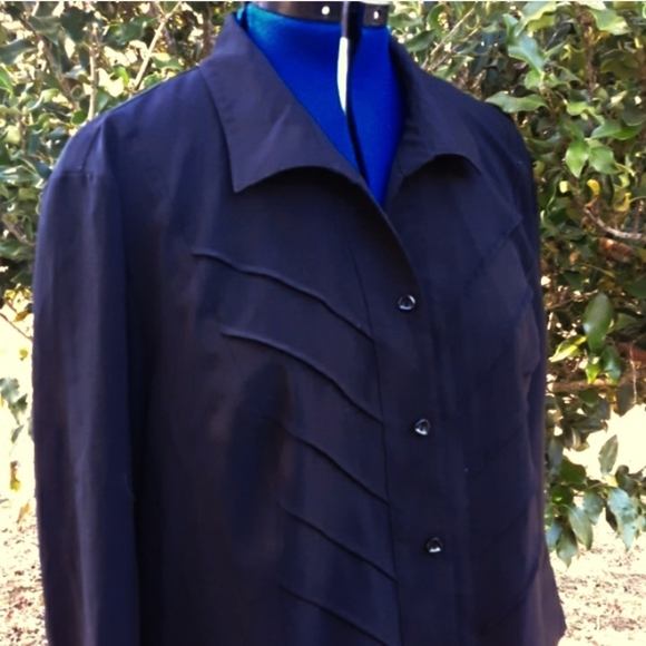 Covington Black Button Up Blouse 3x - Picture 6 of 6
